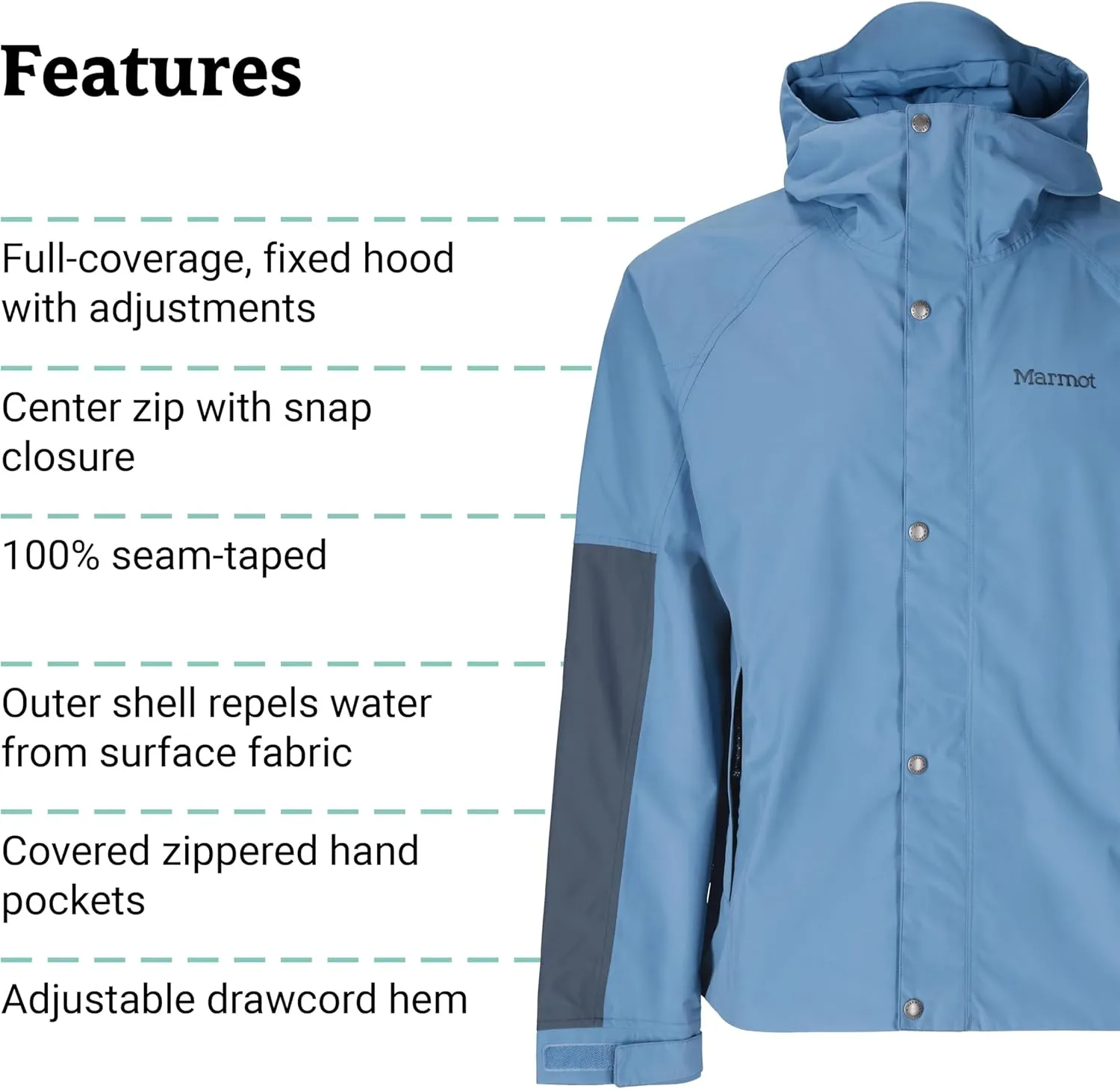 MARMOT Men's Cascade Waterproof Rain Jacket