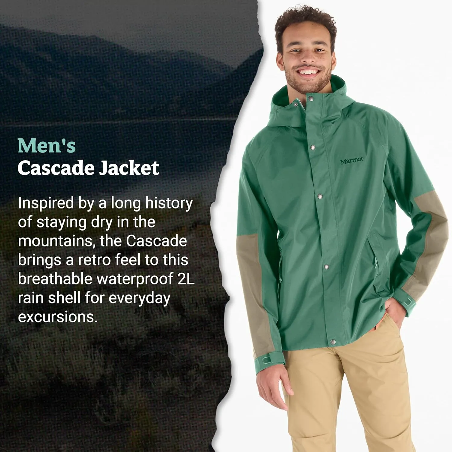 MARMOT Men's Cascade Waterproof Rain Jacket