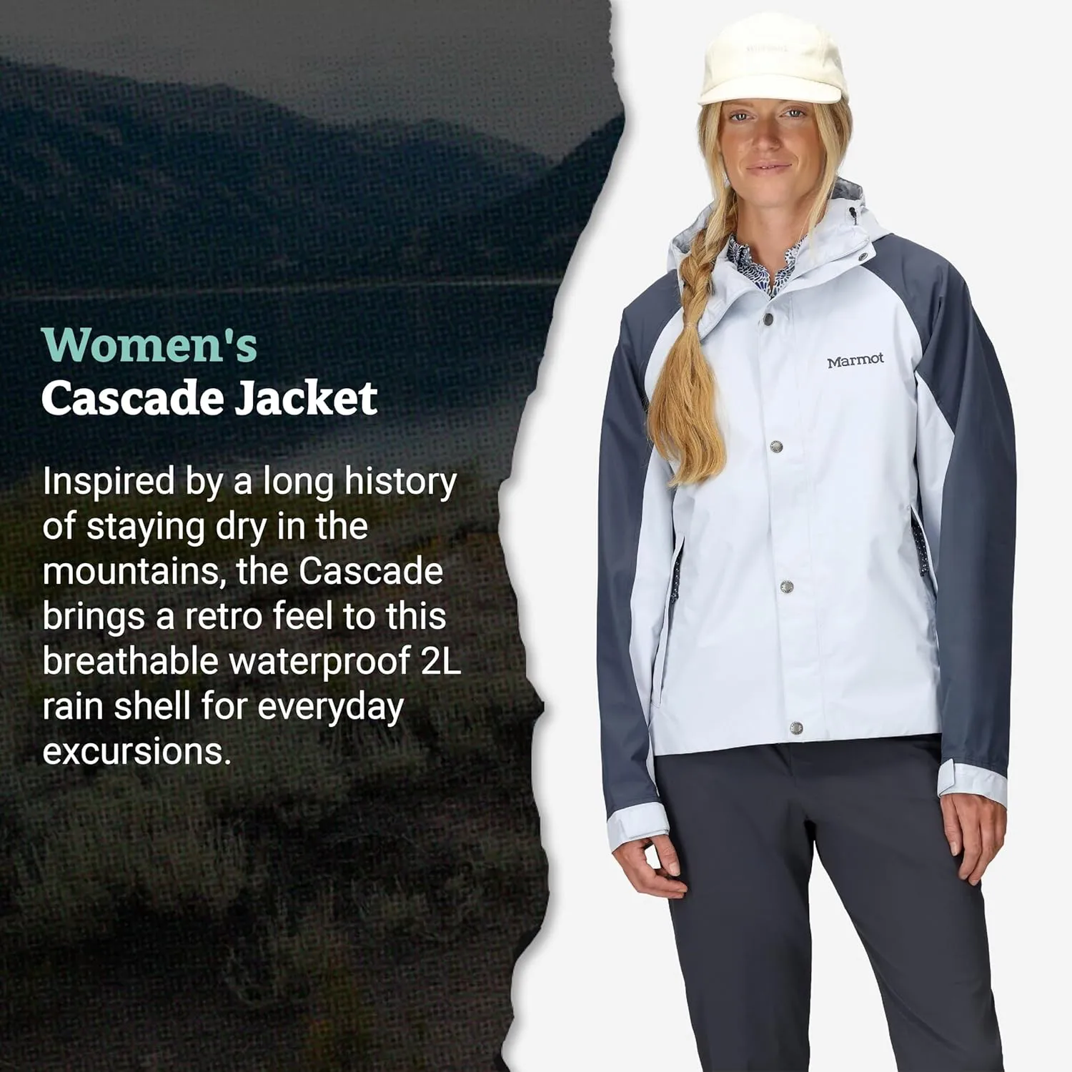 MARMOT Women's Cascade Durable & Waterproof Rain Jacket