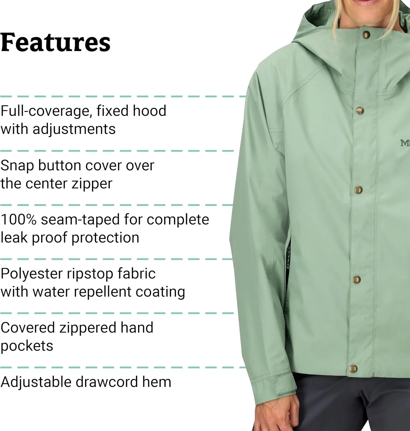MARMOT Women's Cascade Durable & Waterproof Rain Jacket