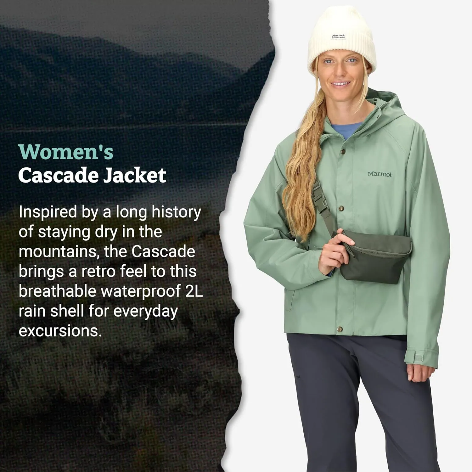 MARMOT Women's Cascade Durable & Waterproof Rain Jacket