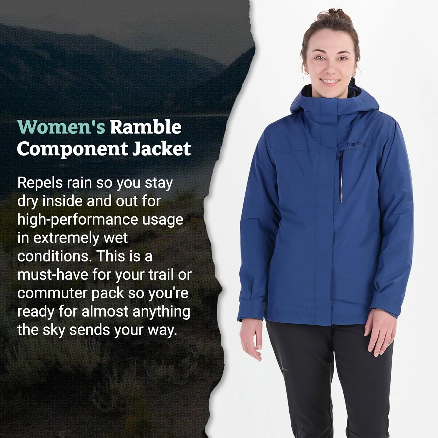 MARMOT Women's Ramble 3-in-1 Component Jacket - Recycled Waterproof Shell with Hood and Removable Insulated Thermal R Liner