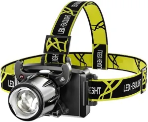 MDybf Night Fishing Headlight Long Battery Life Led Outdoor Fishing Glare Flashlight Rechargeable Head-Mounted Long-Range