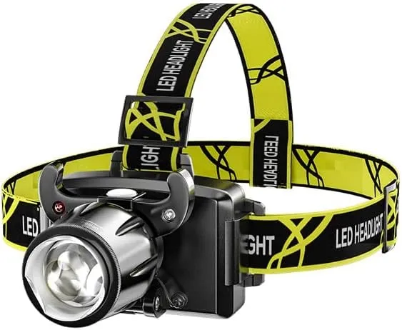 MDybf Night Fishing Headlight Long Battery Life Led Outdoor Fishing Glare Flashlight Rechargeable Head-Mounted Long-Range