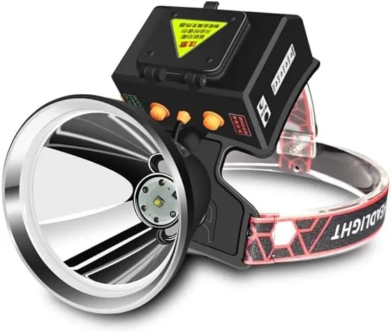 MDybf Strong Light Rechargeable Induction Headlight Outdoor Long-Range Head-Mounted Waterproof Night Fishing Light