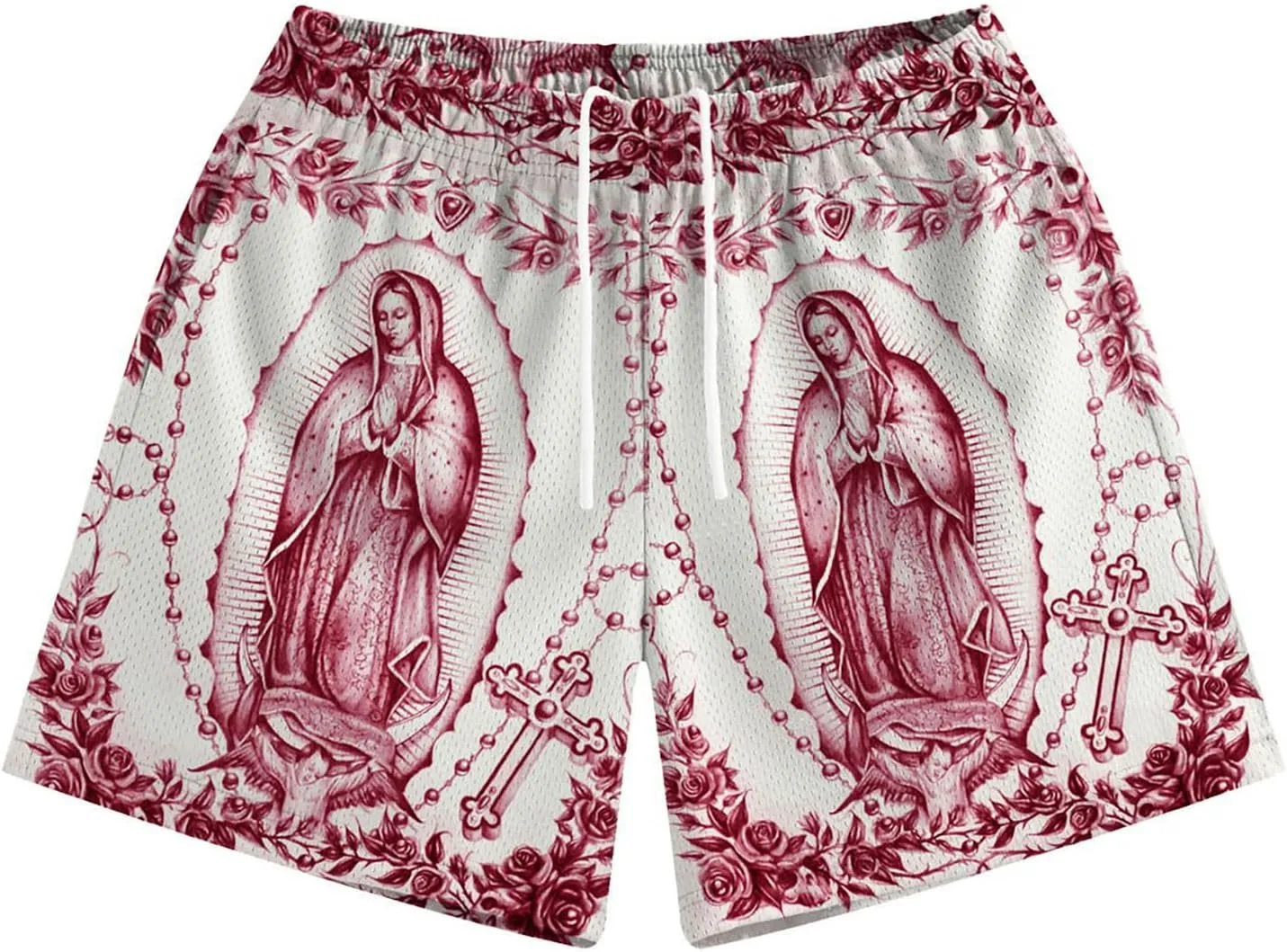 MECH-ENG Men's Paisley Shorts Graphic Print Casual Bandana Retro Lightweight Running Boxing Mesh Boho Shorts