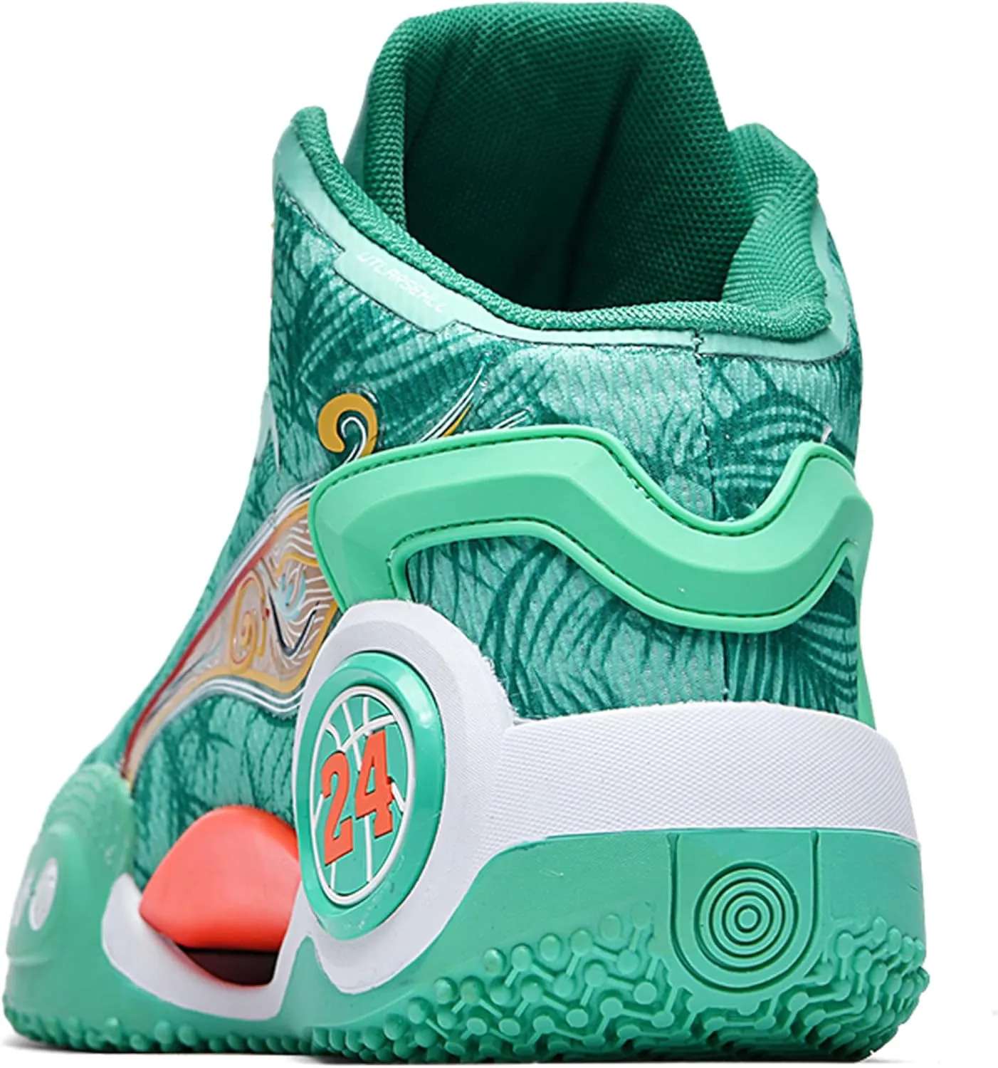 Men's Basketball Shoes Anti-Slip and Wear-Resistant Soles Running Shoes Graffiti Design Fashionable Sports Shoes
