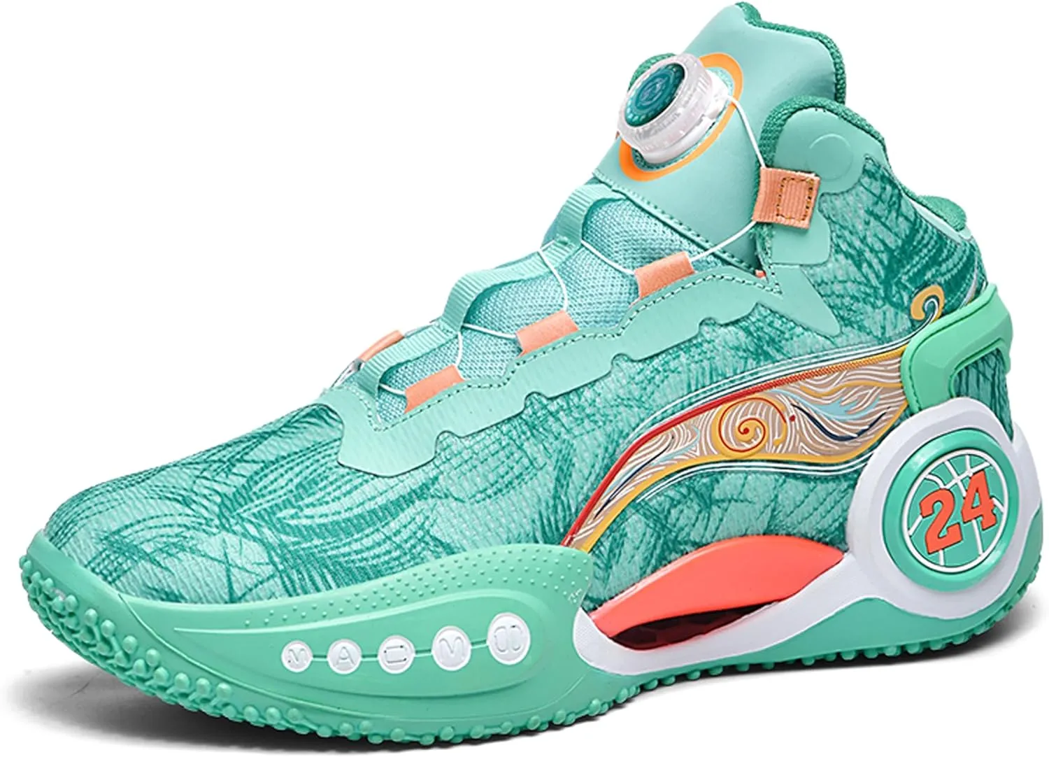 Men's Basketball Shoes Anti-Slip and Wear-Resistant Soles Running Shoes Graffiti Design Fashionable Sports Shoes