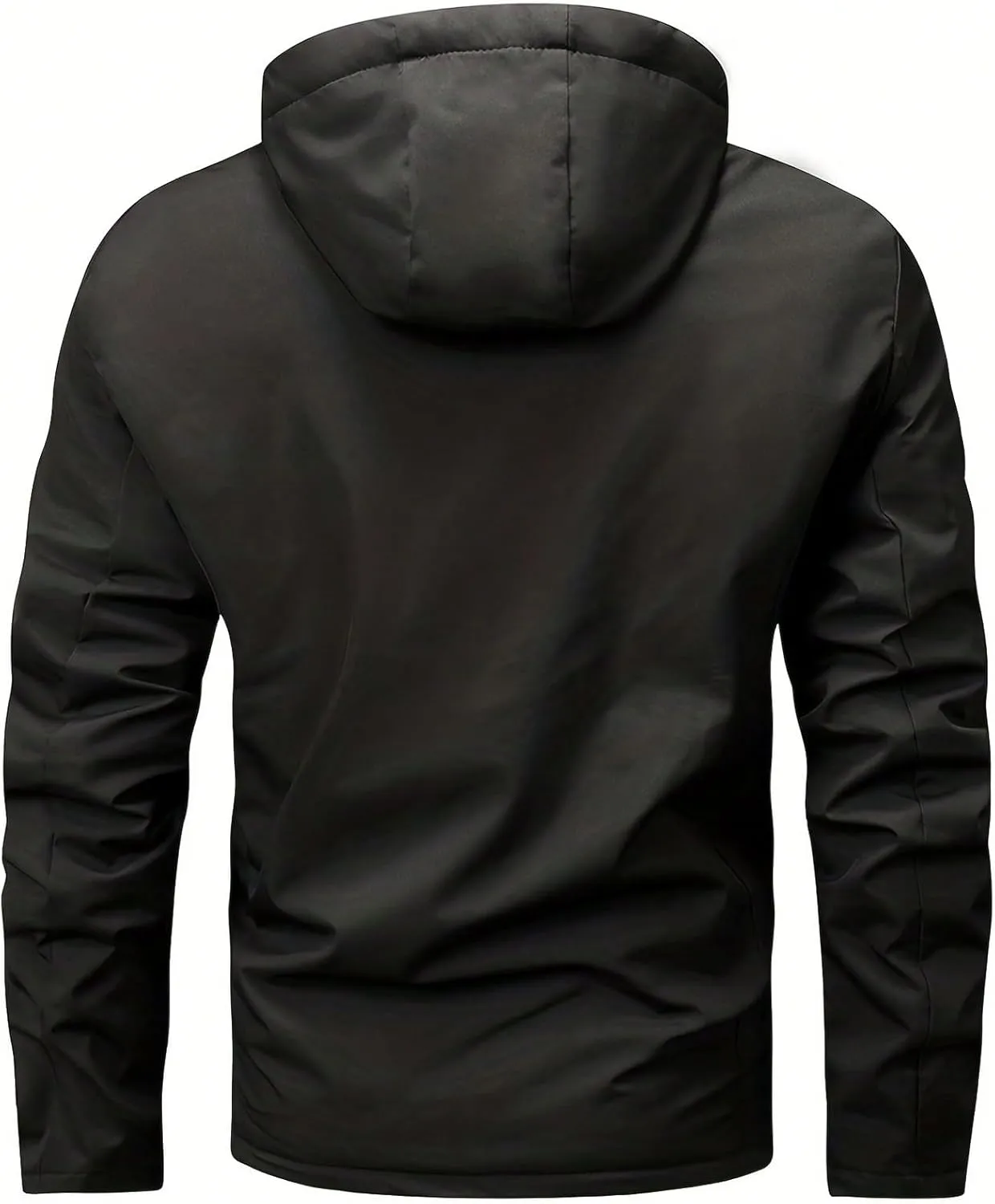 Men's Hiking Windbreaker Rain Coat Lightweight Outdoor Rain Jacket Water Resistant with Hooded
