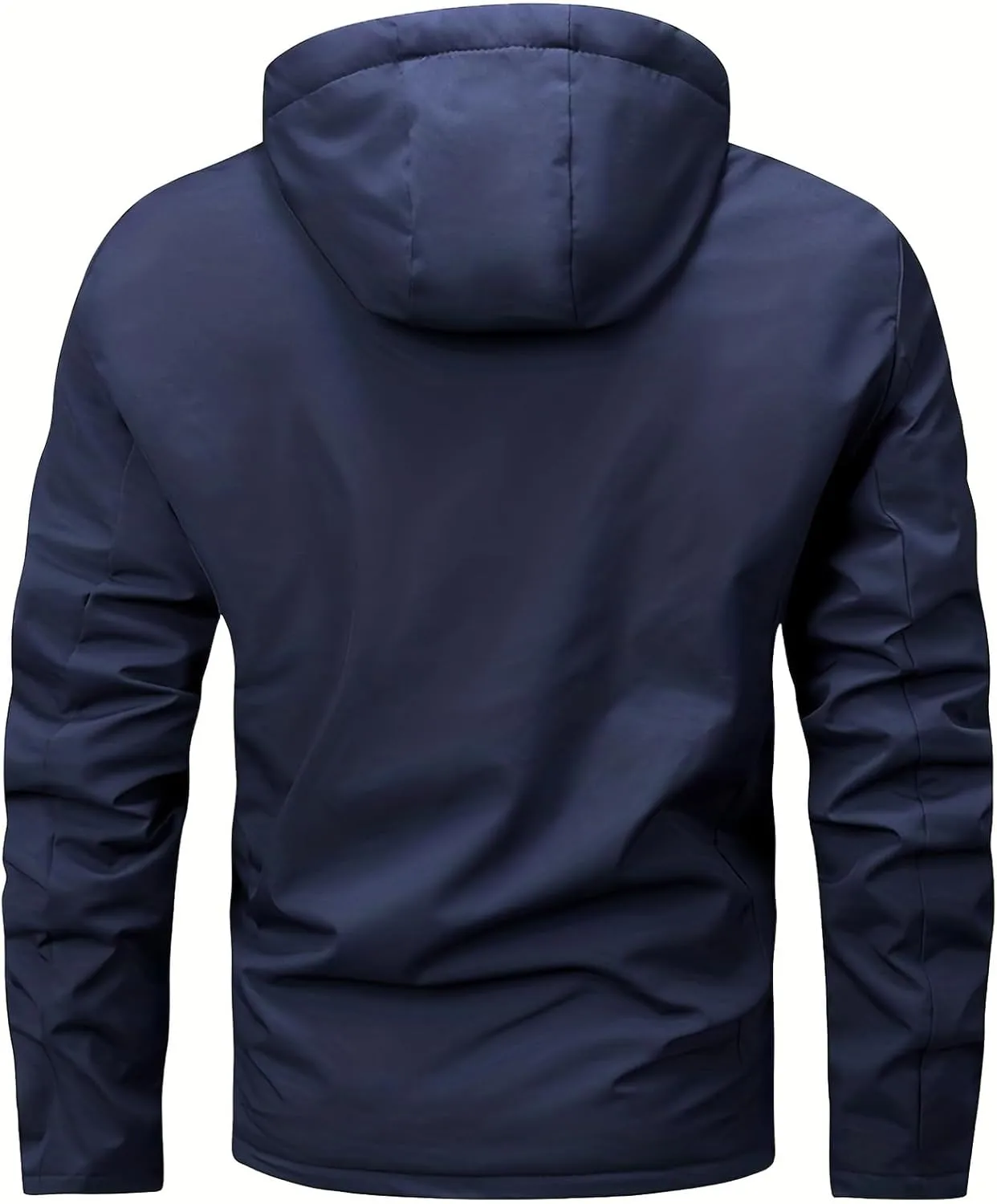 Men's Hiking Windbreaker Rain Coat Lightweight Outdoor Rain Jacket Water Resistant with Hooded