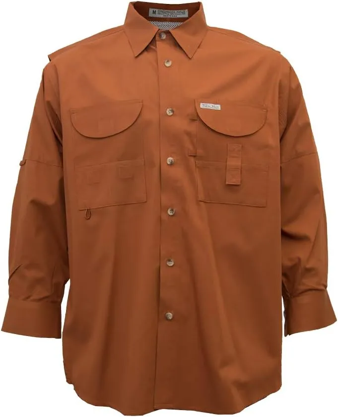 Men's Long Sleeve Fishing Button Down Shirt, Breathable Outdoors Casual Lightweight Shirt