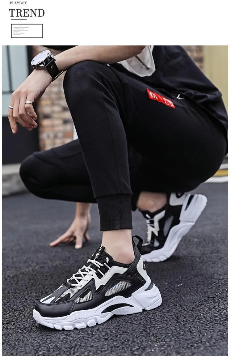 Men's Mesh Breathable Streetwear Shoes – Comfortable for Running, Climbing & Hiking with Lightweight Support
