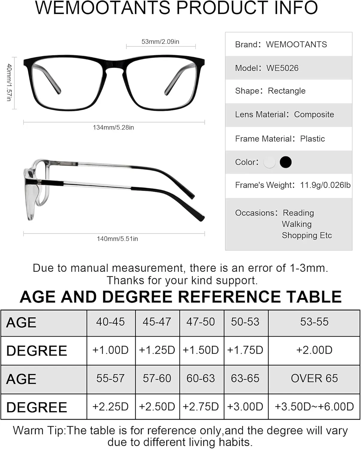 Mens Reading Glasses Stylish Readers Large Lightweight Reader 1.0 1.25 1.5 1.75 2.0 2.25 2.5 2.75 3.0 3.5 4.0