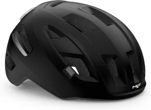 MET E-Mob MIPS Electric Bike Helmet | Urban Cycling Helmet for Adults, Red LED Tail Light, Integrated Visor & Bug Net, NTSA 8776 Certified for eBikes