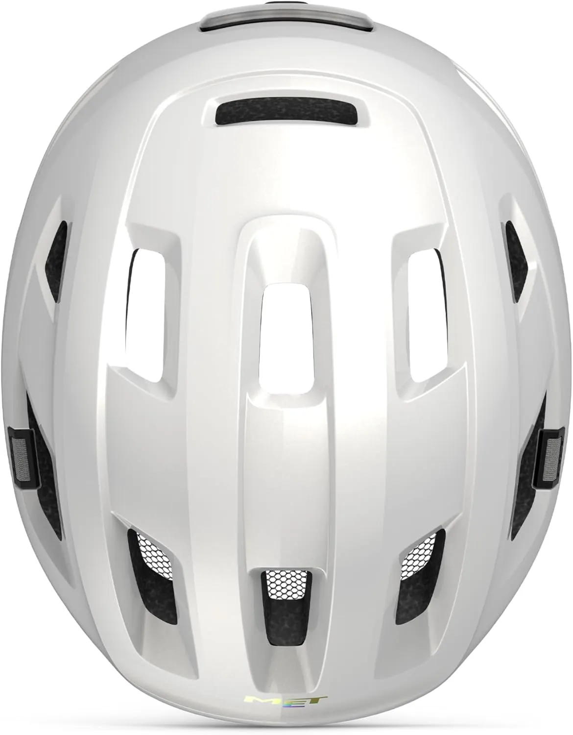MET E-Mob MIPS Electric Bike Helmet | Urban Cycling Helmet for Adults, Red LED Tail Light, Integrated Visor & Bug Net, NTSA 8776 Certified for eBikes