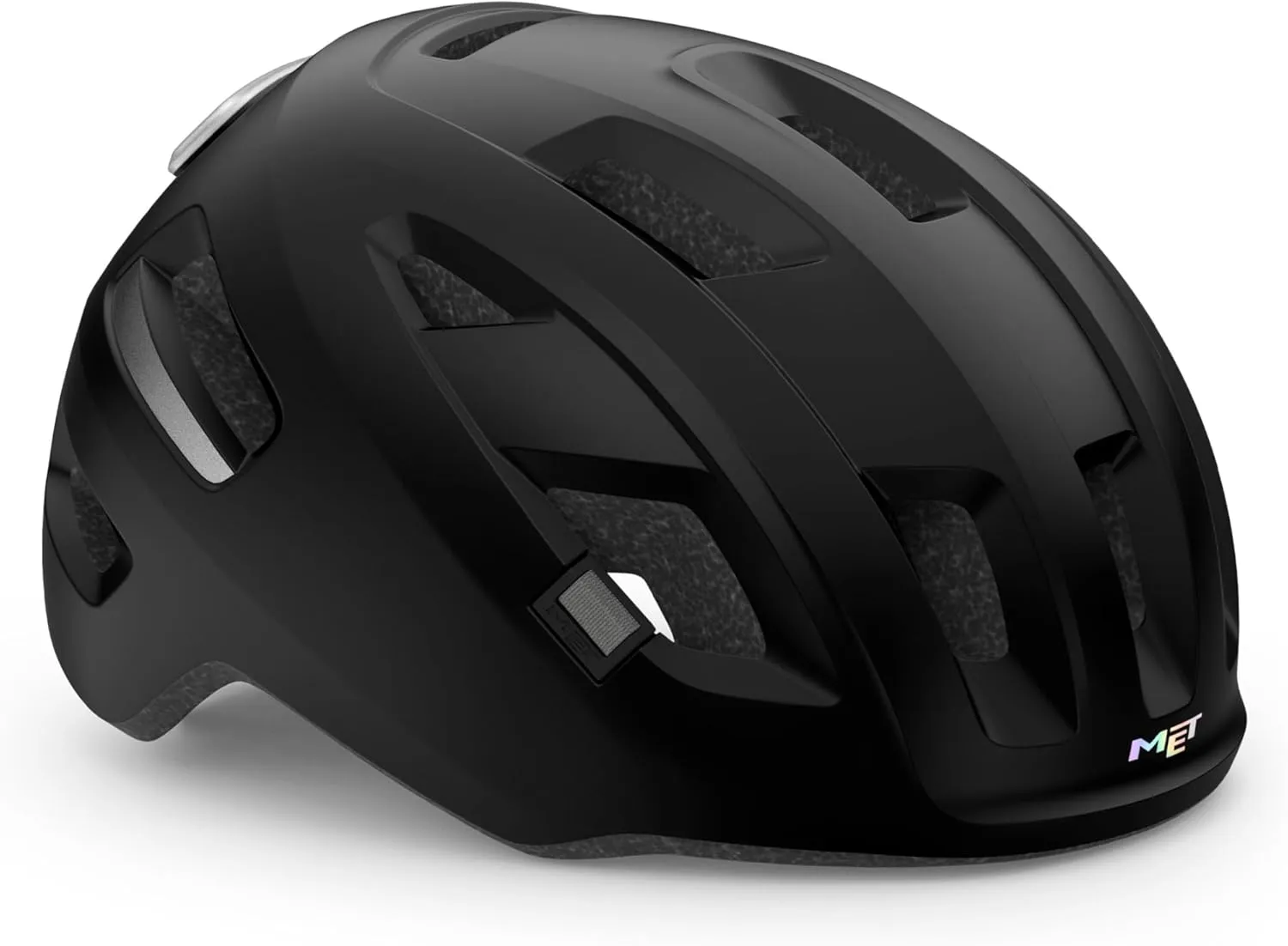 MET E-Mob MIPS Electric Bike Helmet | Urban Cycling Helmet for Adults, Red LED Tail Light, Integrated Visor & Bug Net, NTSA 8776 Certified for eBikes