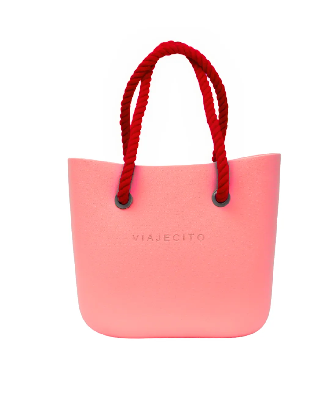 Midi Beach Tote Set - Peach with Natural Lining