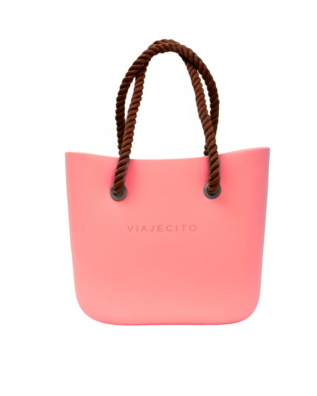 Midi Beach Tote Set - Peach with Natural Lining