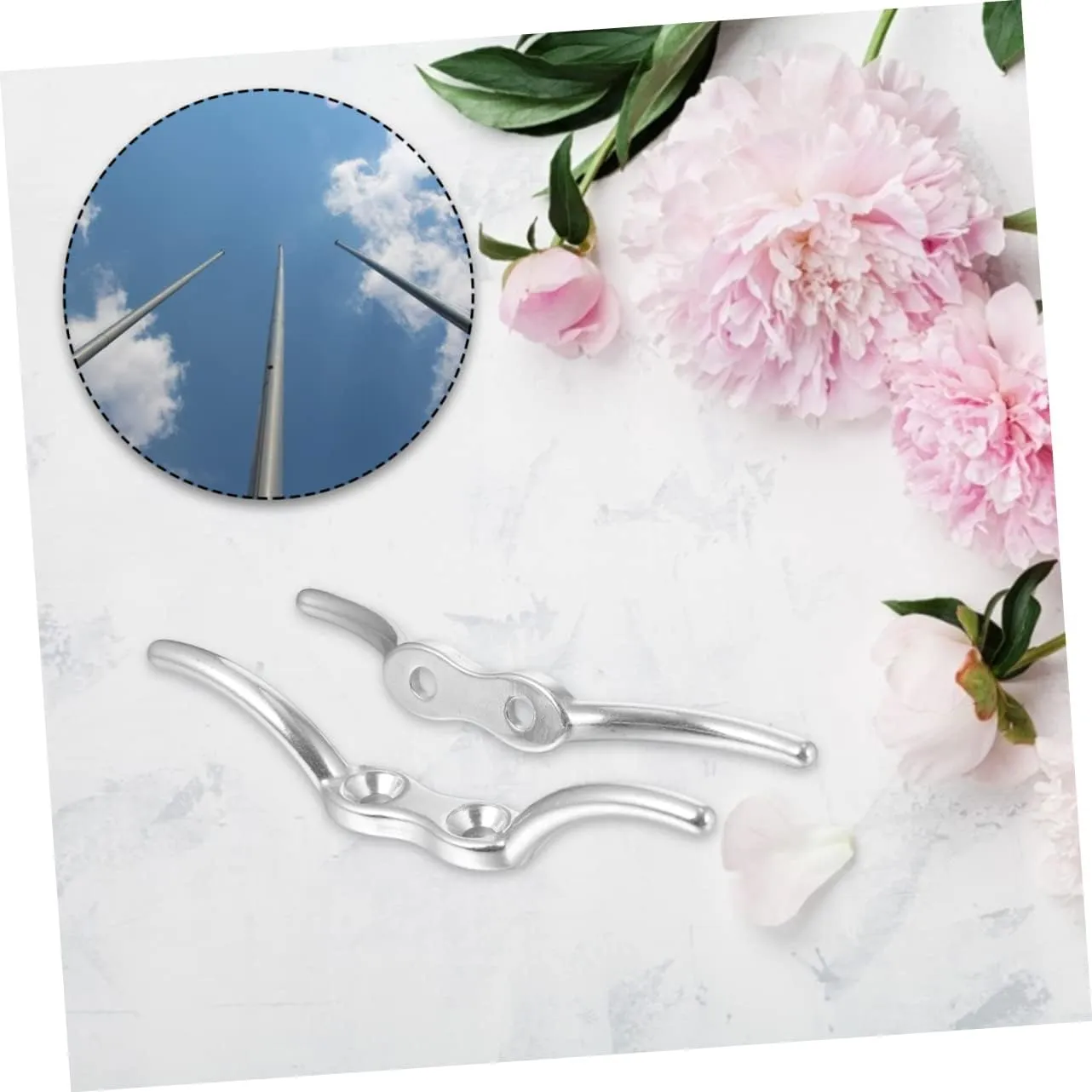 Milisten 2pcs String Marine for Men Ocean Stainless Steel Rope Cleat Stainless Steel Rope Accessories