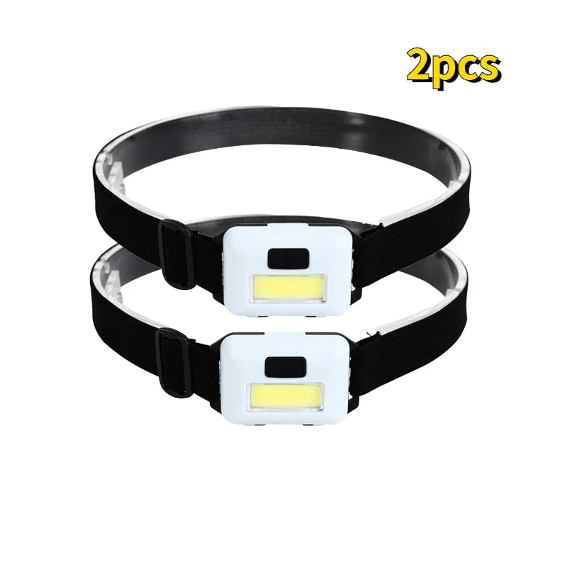 Mini COB LED Headlamp 3 Modes Waterproof Headlight Head Flashlight Torch Lanterna For Outdoor Camping Night Fishing
