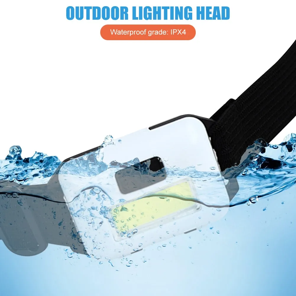Mini COB LED Headlamp 3 Modes Waterproof Headlight Head Flashlight Torch Lanterna For Outdoor Camping Night Fishing