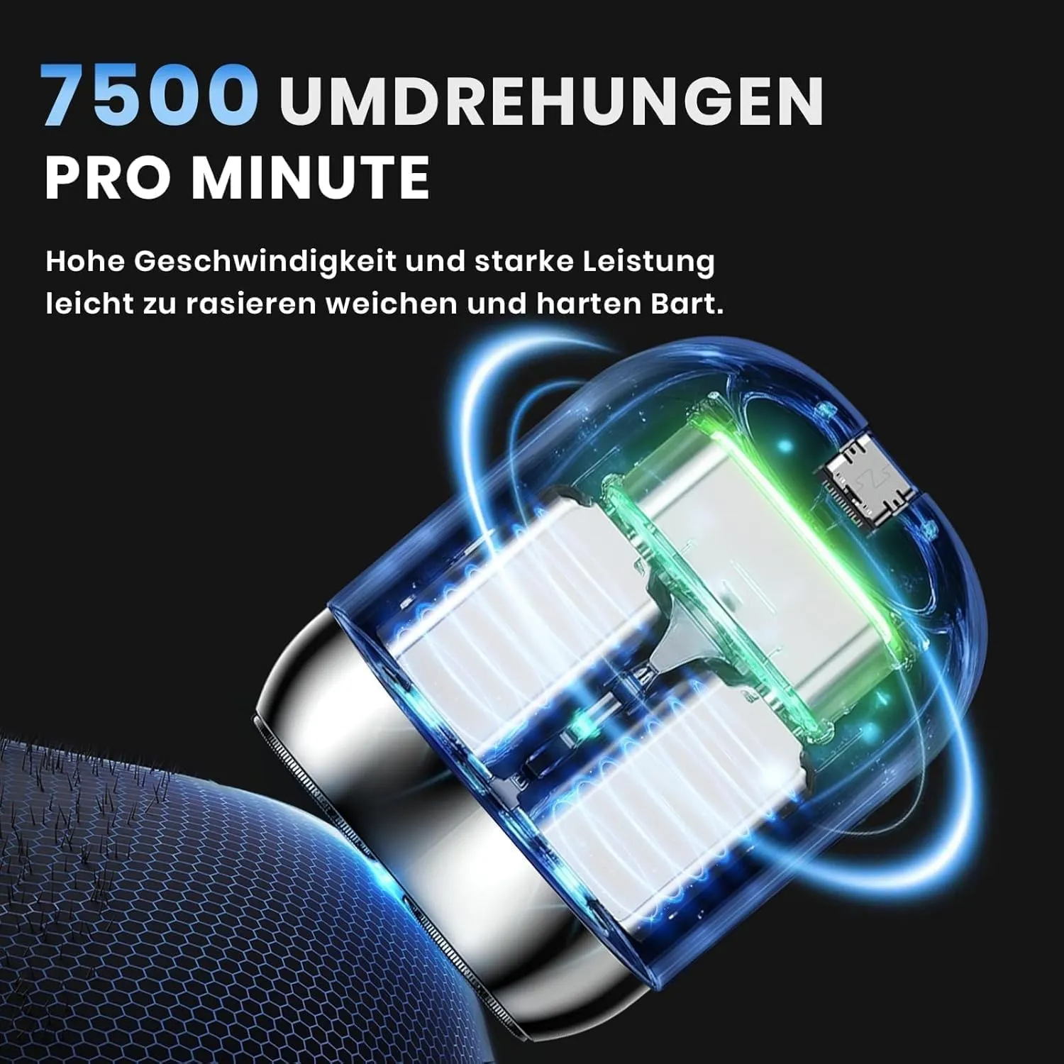 Mini Dual-Head Electric Shaver of Father, 2025 New Upgrade Pocket Shaver USB Mini Shavers for Men, Rechargeable Electric Mini Portable Razor, Washable Double Head Razor for Home, Car (Blue)