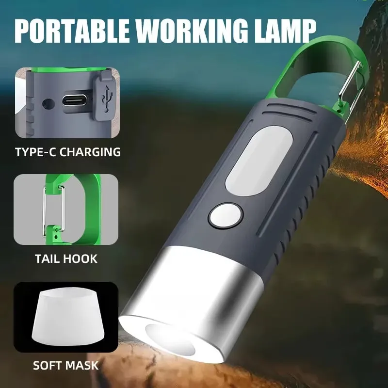 Mini LED Flashlight – Zoomable Beam & Side Light for Emergency Use