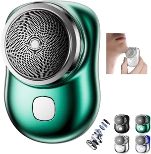 Mini Shaver Portable Electric Shaver, 2023 New Pocket Shave, Magic USB Razor For Men, Rechargeable Travel Razors Men Shaving Face (Green) 3.94×3.58×1.93 Inch 1.0 Count