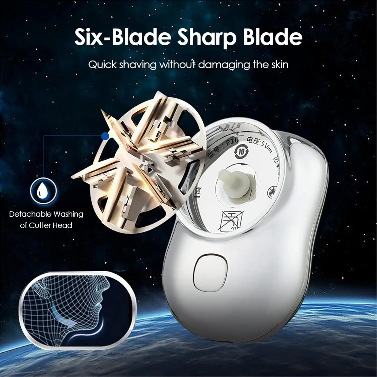 Mini Shaver Portable Electric Shaver, 2023 New Pocket Shave, Magic USB Razor For Men, Rechargeable Travel Razors Men Shaving Face (Green) 3.94×3.58×1.93 Inch 1.0 Count