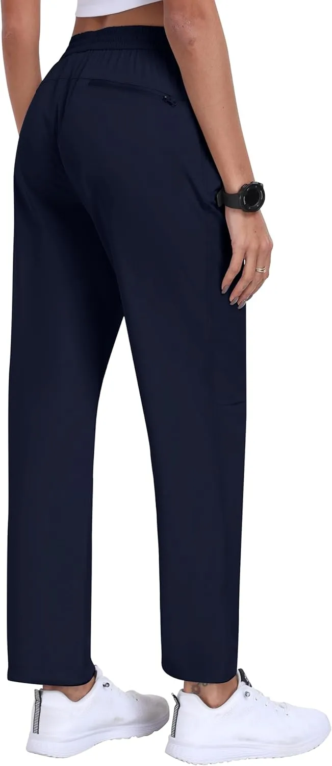 MoFiz Women's Hiking Cargo Pants Lightweight Joggers Elastic Waist Athletic Outdoor Sweatpants Casual Travel Pant with Pocket