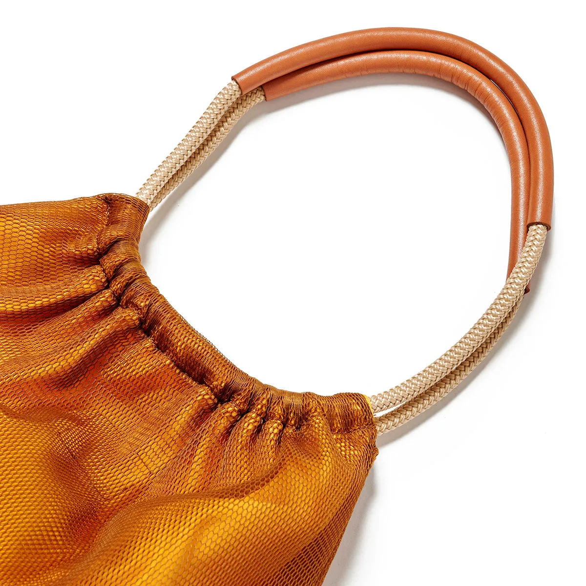 Moire Tote - caramel tangerine
