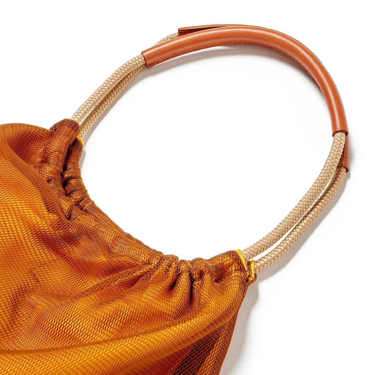 Moire Tote - caramel tangerine