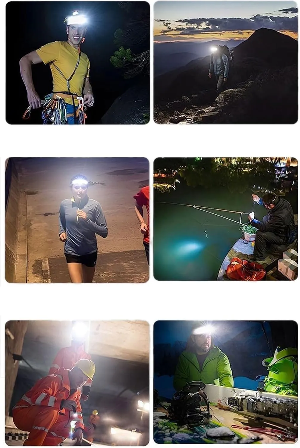 Motion Sensors Headlight for Running Walking Camping Fishing Cycling Head Torch LED Headlamps Head Light Flashlights