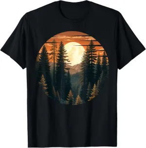 Mountain Hiking Climbing Outdoor Nature Forest Mens Graphic T-Shirt