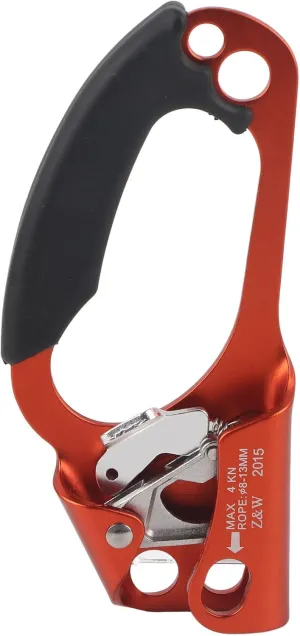 Mountaineer Handle Ascender Climbing Rope Ascender Handle Rope Ascender Outdoor Climbing Gear Rock Climbing Ascender Tool Outdoor Sports Rock Climbing(Orange)