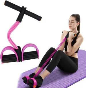 Multifunction Tension Rope 6-Tube Pedal Puller Resistance Band Exercise Bands for Abdomen/Waist/Arm/Leg Stretching Slimming Training Avocado Gree
