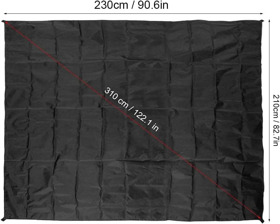 Multifunctional Shade Sail, High Density Material, Lightweight and Portable, M Size Military Green, L Size Black with Easy Storage and Improved Stability, Suitable for Parking, (Black)