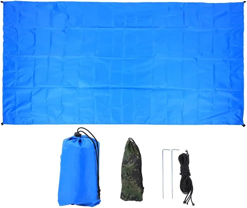 Multifunctional Shade Sail, High Density Material, Lightweight and Portable, M Size Military Green, L Size Black with Easy Storage and Improved Stability, Suitable for Parking, (Blue)