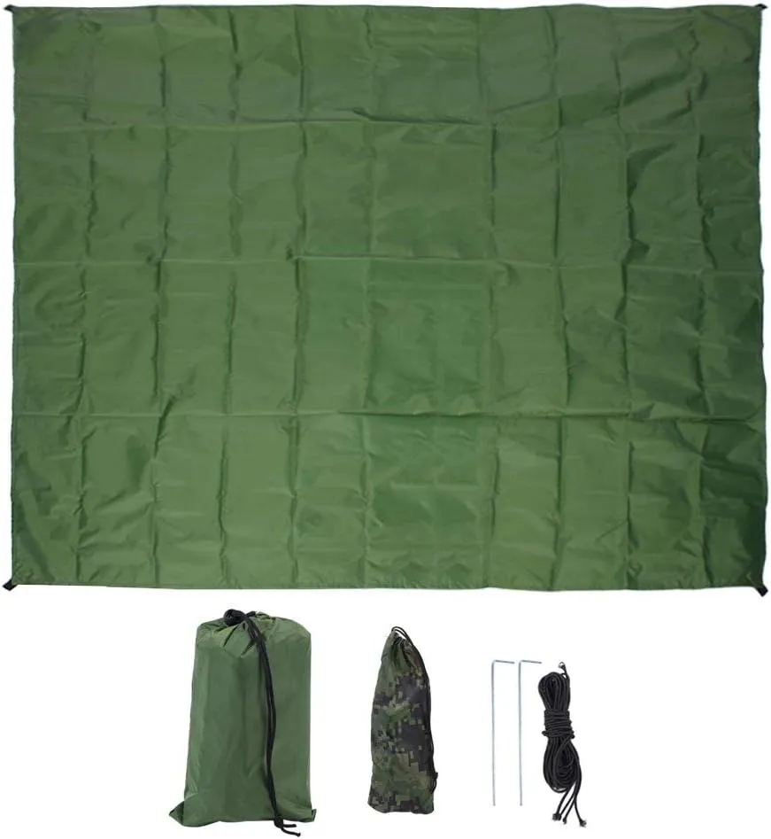 Multifunctional Shade Sail, High Density Material, Lightweight and Portable, M Size Military Green, L Size Black with Easy Storage and Improved Stability, Suitable for Parking, (Green)