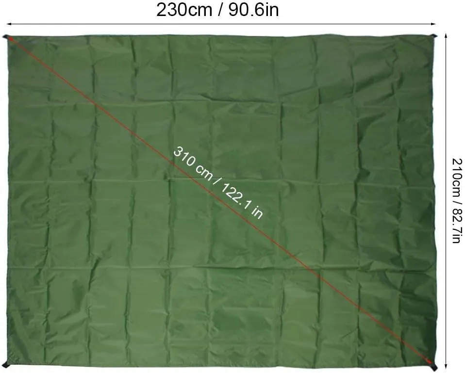 Multifunctional Shade Sail, High Density Material, Lightweight and Portable, M Size Military Green, L Size Black with Easy Storage and Improved Stability, Suitable for Parking, (Green)