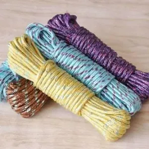 Multispace 10m Nylon Braided Rope for Clothes Drying (Pack of 3, Multicolor)