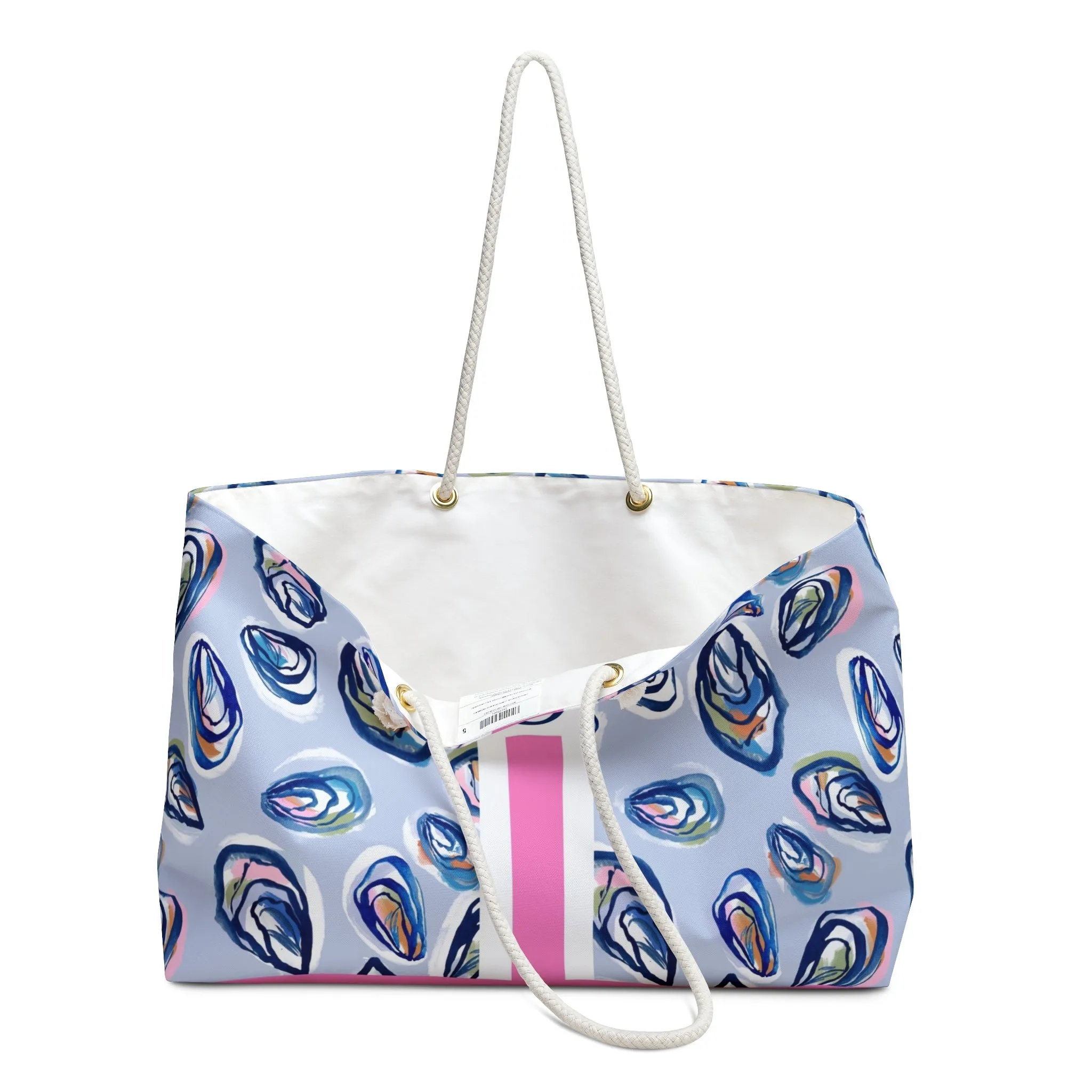 Nantucket Girl Striped Monogrammed Carry-All Tote