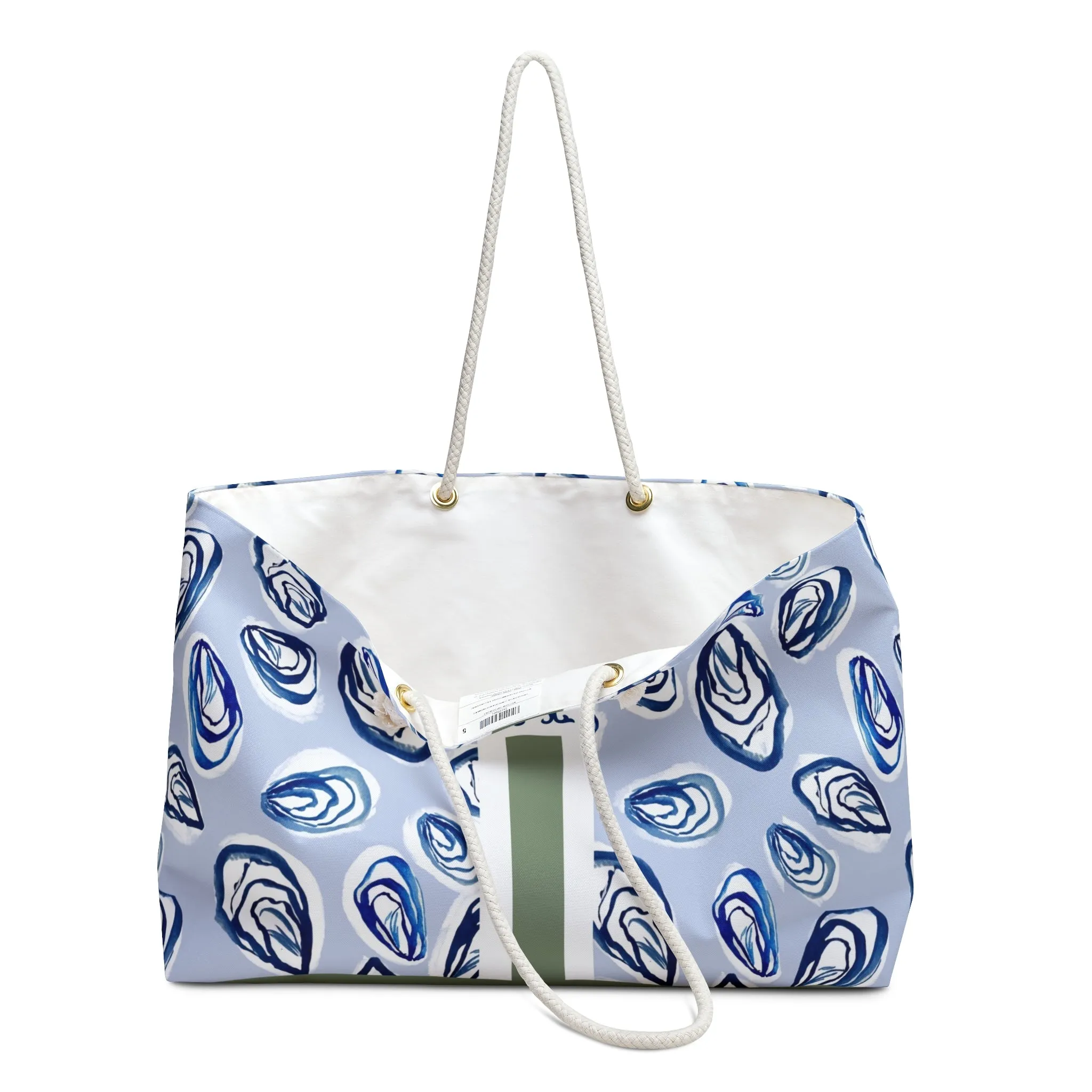 Nantucket Striped Monogrammed Carry-All Tote