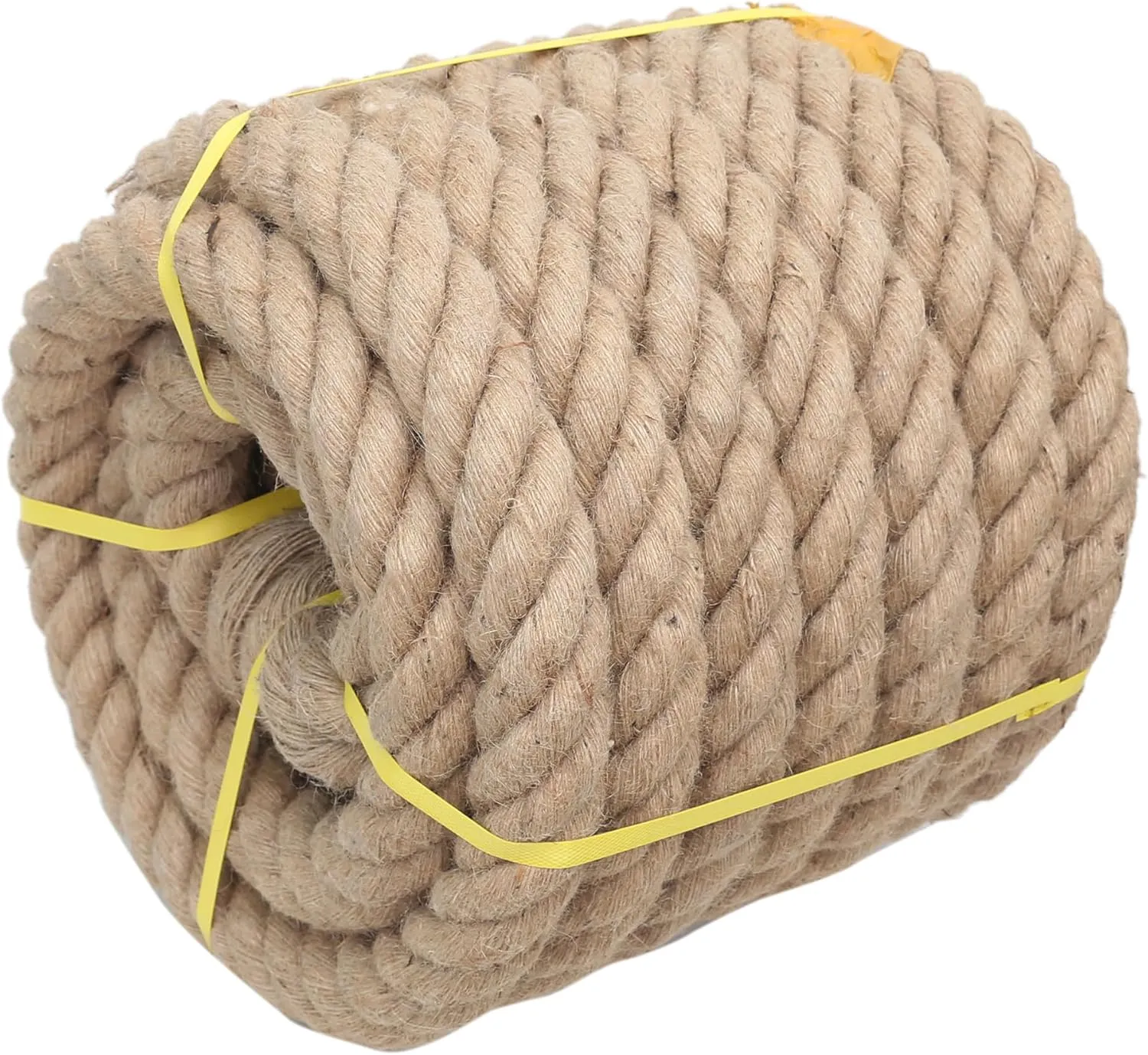 Natural Jute Rope, 2 Inch x 25Ft - Heavy Duty, Swing, Tug of War, Nautical & Hammock Rope