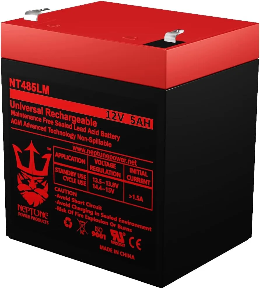 Neptune 485LM Battery Compatible with Liftmaster Chamberlain 485LM Battery for Garage Door Opener with Extra Bright 12W 5000K Replacement LED Bulb Bundle - 2 Year Warranty