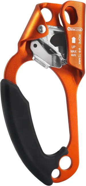 NewDoar UIAA & CE Certified Hand Ascender Rock Climbing Tree Arborist Rappelling Gear Equipment Rope Clamp for 8~13MM Rope