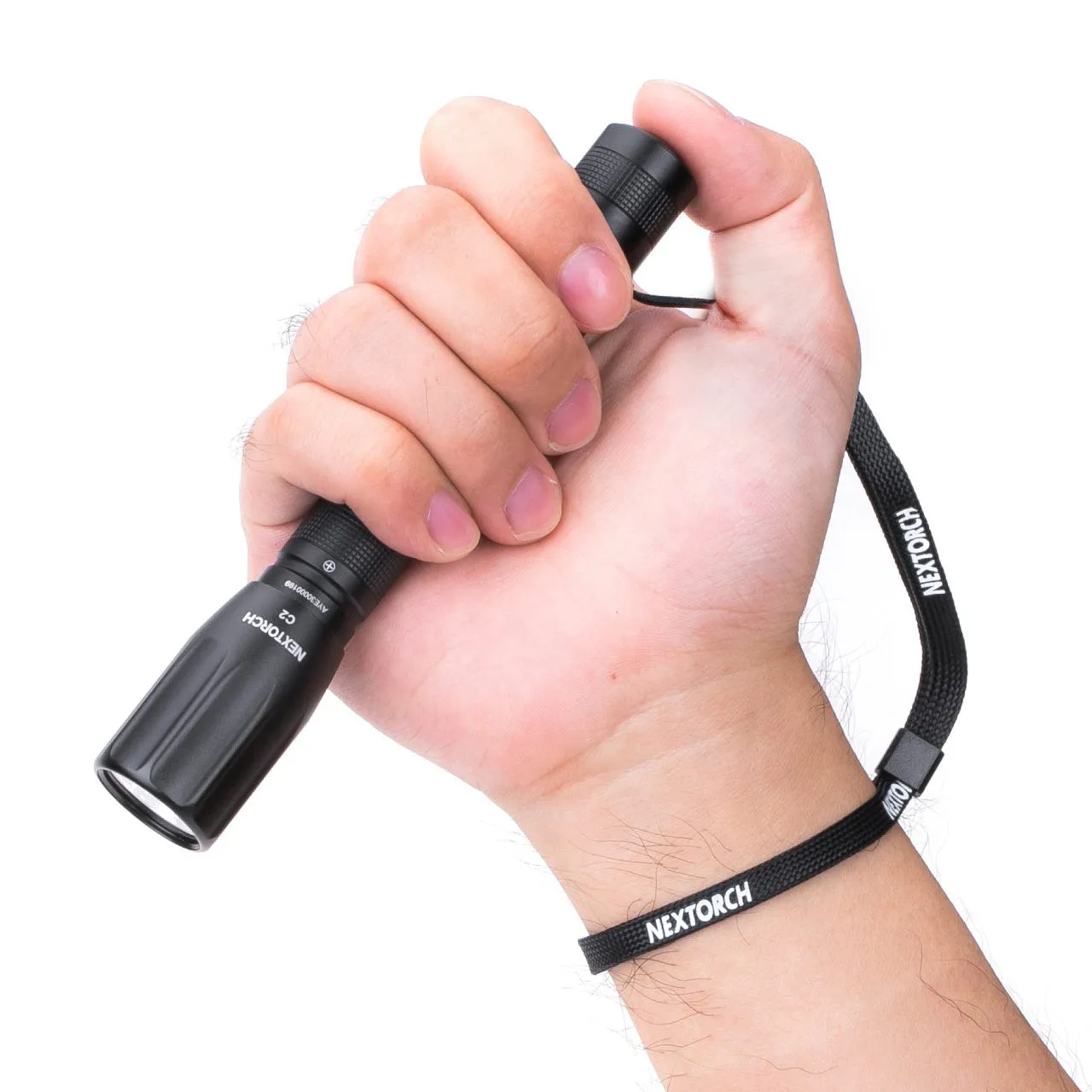 Nextorch C-Series Compact Lightweight Torch, AA Batteries, Lanyard Included, 2 Modes, Tail Cap Switch