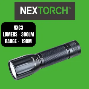 Nextorch C-Series High Performance Torch, AAA Batteries, Lanyard Included, Tail Cap Switch