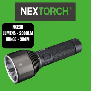 Nextorch E-Series Rechargeable Torch Long Range High Beam, 6 Modes