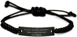 Nice Air traffic controller Gifts, I'm an Air., Inappropriate Black Rope Bracelet For Coworkers, Engraved Bracelet From Friends, Aviation gifts, Air traffic control gifts, Gifts for pilots, Gifts for